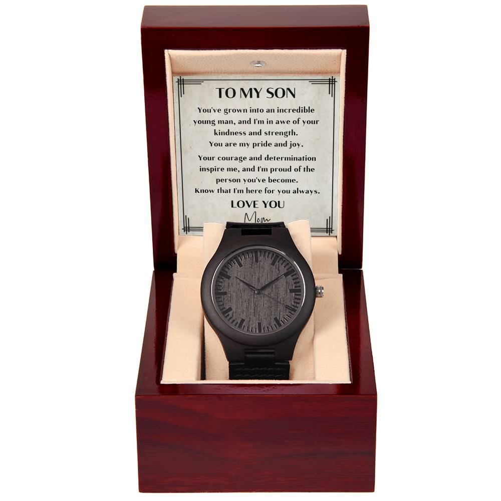 Wooden Watch for Son from Mom