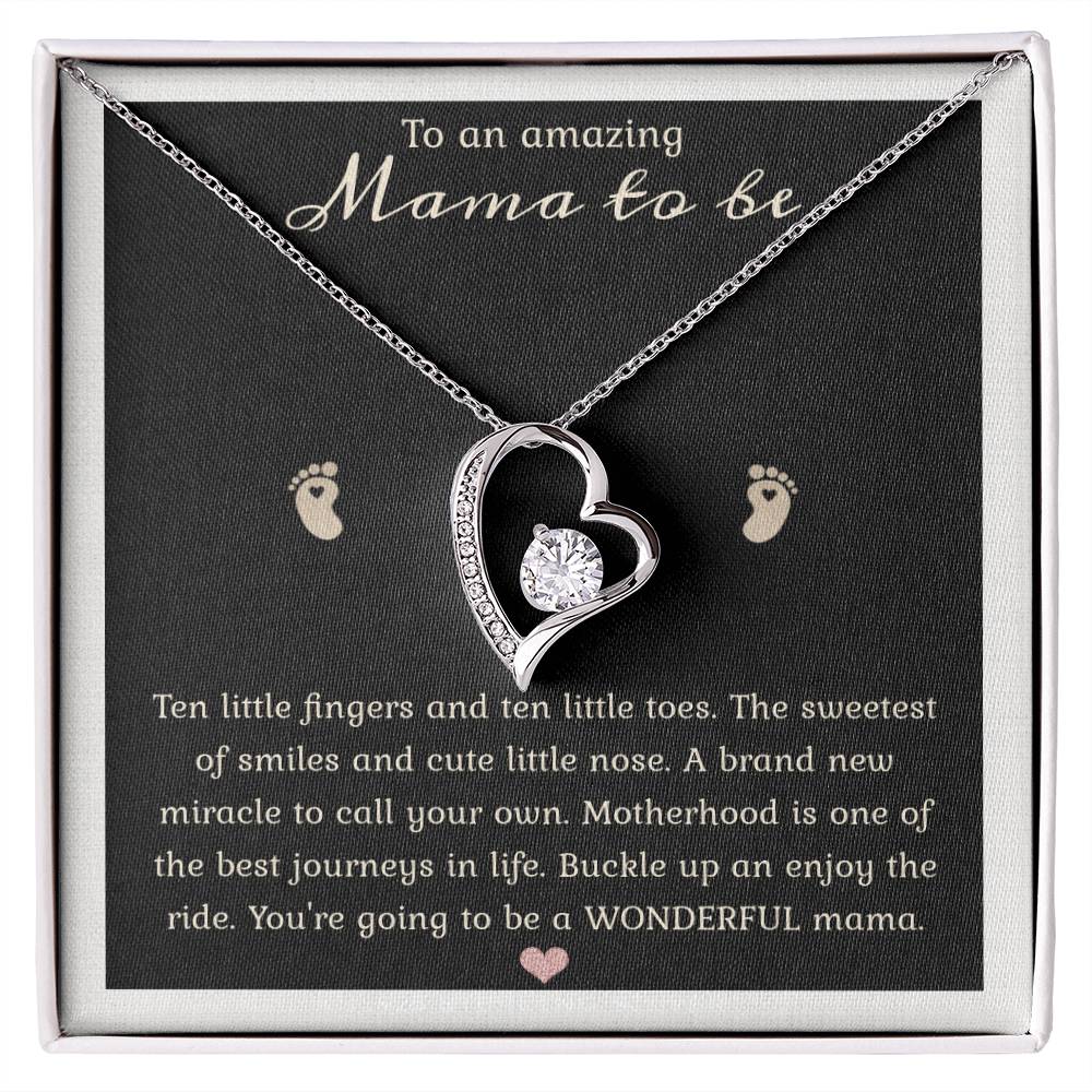 To an Amazing Mama to Be - Heart Necklace