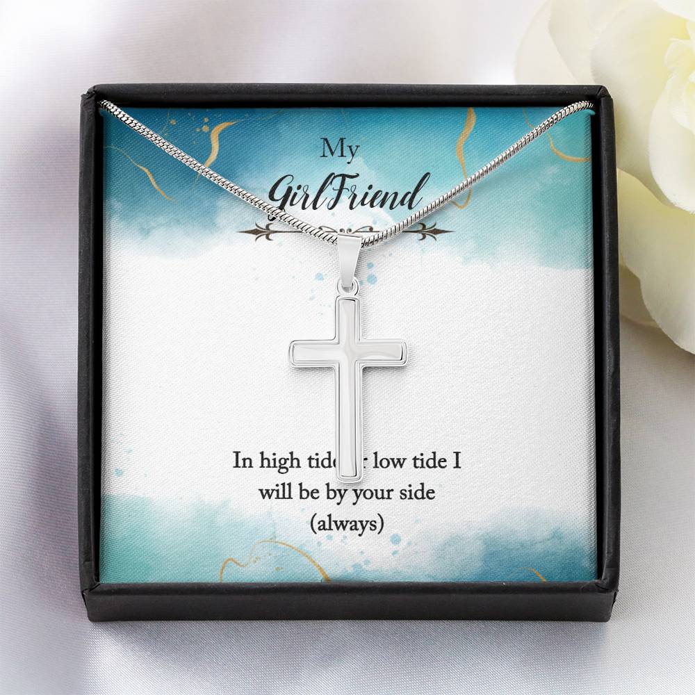 Stainless Cross Necklace For Girlfriend - Always By Your Side