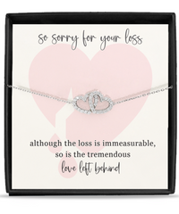 Bereavement Gift So Sorry for Your Loss - Joined Hearts Bracelet
