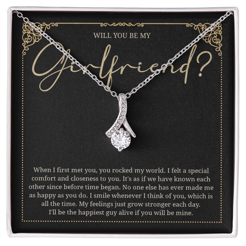 Will You Be My Girlfriend Necklace, Girlfriend Proposal