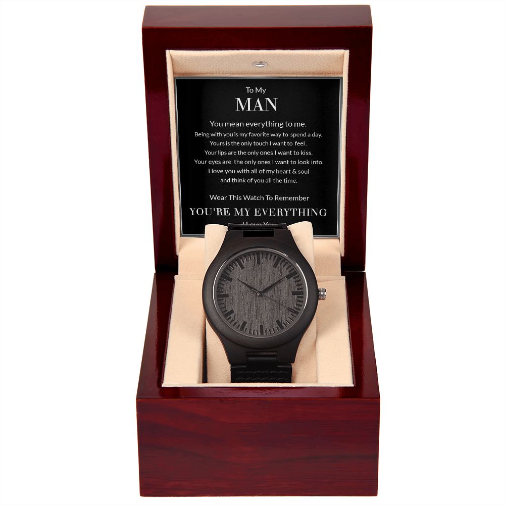 To My Man Gift Wooden Watch