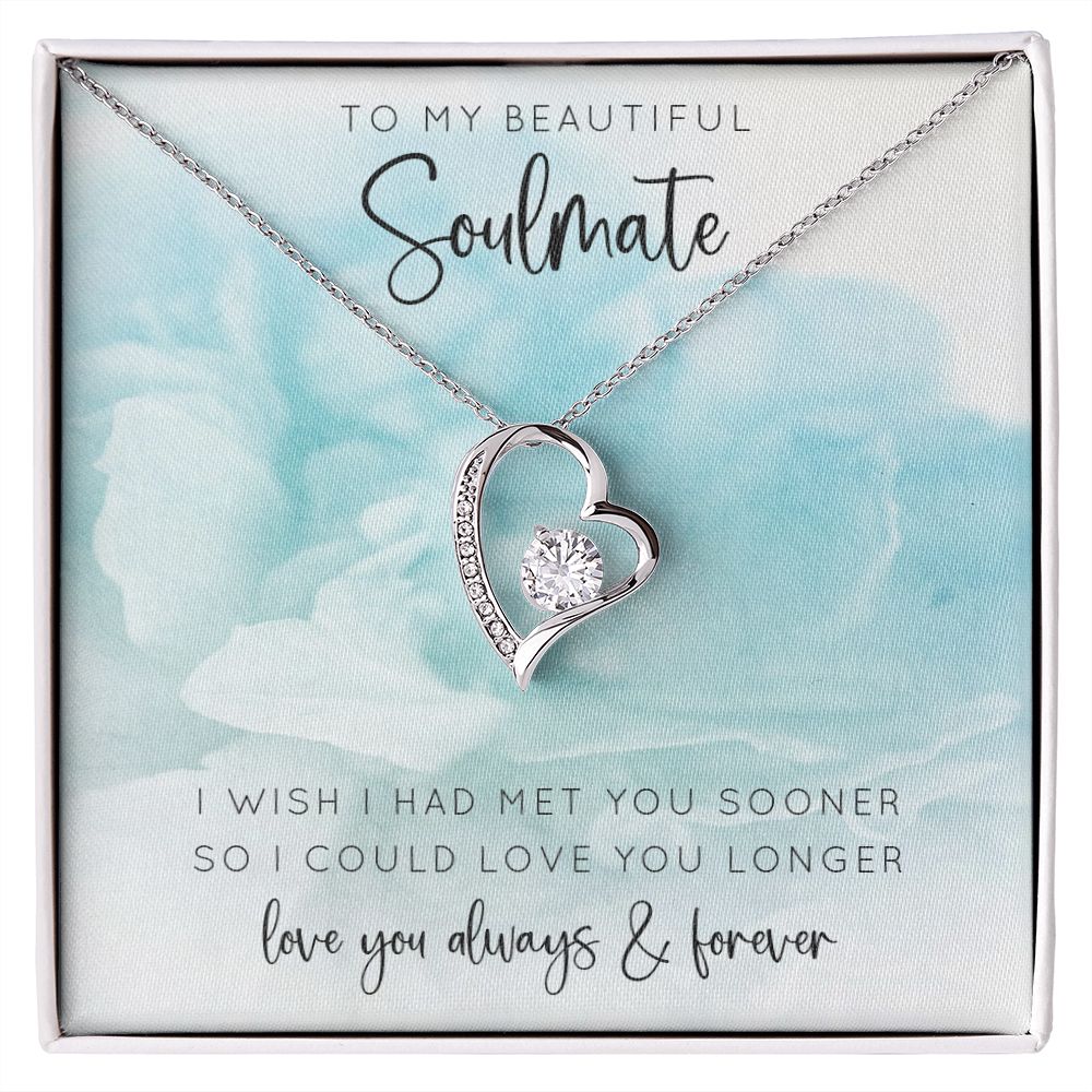 To My Beautiful Soulmate Heart Pendant