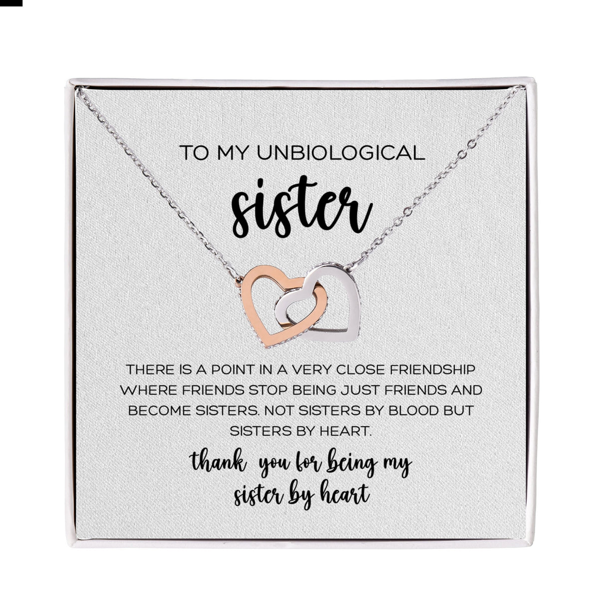Unbiological Sister Necklace - Gift for Soul Sister Friendship Jewelry